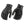 Milwaukee Leather black motorcycle gloves with padded palms and wrist strap