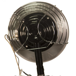 Circular infrared heater head with protective wire grill