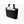 Black tote bag with a newspaper in the front pocket