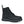 Black leather lace up boot with side zipper and thick rubber sole