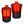 Gerbing heated vest showing front and back heating elements in orange glow