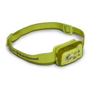 Black Diamond yellow headlamp with adjustable elastic strap