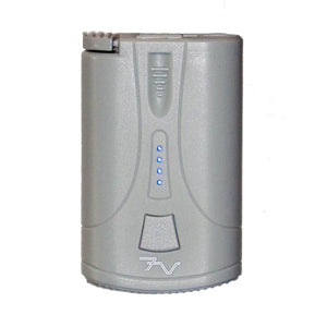 Grey 7V lithium ion battery pack with four blue LED charge indicator lights