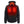 Black Las Vegas Raiders heated jacket with glowing red heating elements on chest and neck
