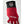 Red and white Hestra glove with black cuff and Hestra logo patch