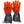 Pair of black and red heated motorcycle gloves with visible internal heating elements