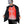 Man wearing a black jacket open to reveal a red heated base layer vest with visible heating elements
