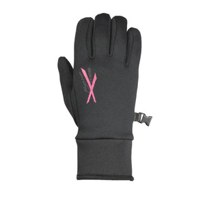 Seirus black glove with pink Xtreme logo