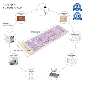 HealthyLine TAJ Mat full short 7224 components including controller, carrying case, covers, and accessories