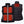 Mobile Warming black heated vest showing front and back heating element zones