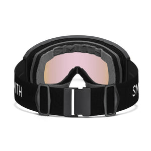Smith Optics snow goggles with black strap and pink lens