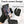 Black gloves with touch screen sensor pads on fingertips holding a smartphone