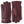 Hestra burgundy leather gloves with snap button wrist closure