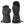 ActionHeat black convertible heated mittens with fingerless glove option and battery compartment