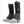 Pair of black hiking gaiters worn over grey hiking boots