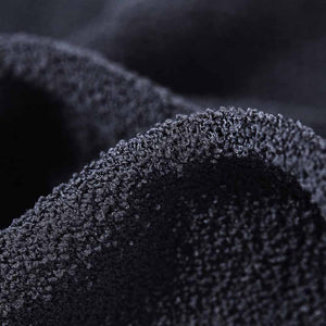 Close up of black Mission fabric texture
