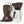 Hestra brown and white insulated mittens with wrist straps