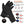 Black heated gloves with three temperature settings and rechargeable battery specifications
