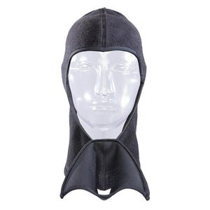 Seirus black fleece balaclava on a mannequin head