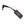 Black 12V to USB charging adapter cable with right angle connector