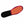 Black shoe insole with visible orange heating element coils in the forefoot area