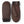 Hestra brown leather mittens with ribbed cuffs