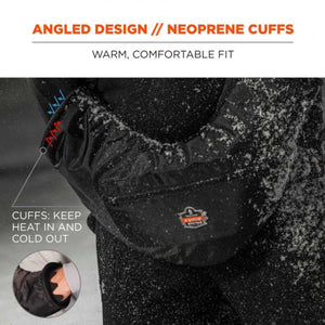 Ergodyne hand warmer muff with angled neoprene cuffs for heat retention