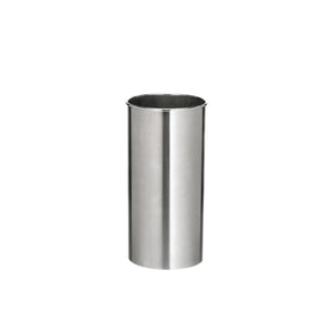 Cylindrical stainless steel utensil holder