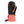 Seirus coral and black leather winter mitten with adjustable wrist strap