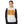Woman wearing a white Venture Heat heated vest with visible heating elements on the chest and collar