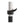 Black plastic locking lever on a silver metal telescopic pole