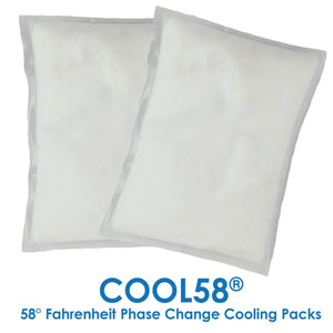 Two rectangular Polar Products Cool58 phase change cooling packs