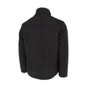 Back view of a black Radians softshell jacket