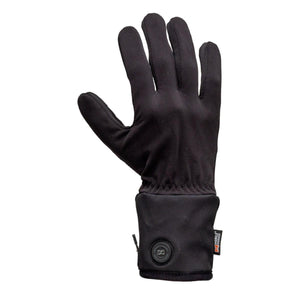 Mobile Warming black heated glove with power button on cuff