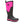 Muck Boot Company tall black and pink rubber boot