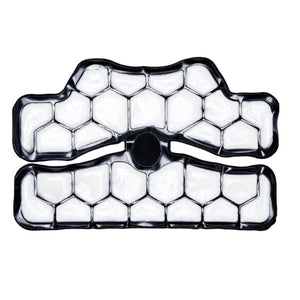 Black and white hexagonal gel ice pack for neck or joint support