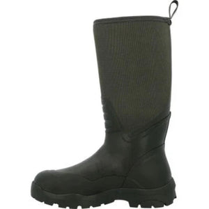 Muck olive green and black tall rubber work boot
