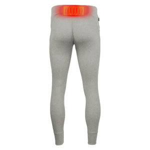 Mobile Warming grey thermal leggings with highlighted lower back heating element