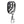 Black and chrome remote control keychain with H M L and power buttons