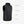 Black quilted vest with callouts for padding, water and wind resistance, battery storage, and lightweight design