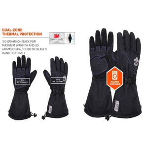 Ergodyne thermal gloves with 3M Thinsulate insulation and machine washable features