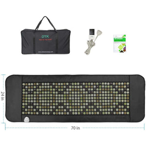 UTK far infrared heating pad with controller, carrying bag, and manual measuring 70 by 24 inches