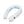 White wearable neck fan with blue cooling plates and digital display
