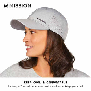 Mission Cooling Vented Performance Hat - Alloy Heather Gray