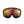 POC ski goggles with black frame and orange mirrored lens