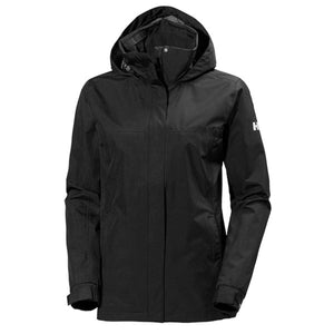 Helly Hansen black hooded waterproof rain jacket