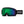 Smith ski goggles with black frame and green mirrored lens