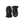 Hestra black wool mittens with grey paw print grip detail on palm