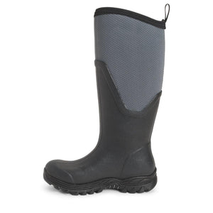 Muck black and grey tall rubber work boot