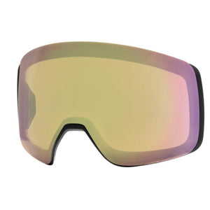 Smith ski goggle replacement lens with gold and pink reflective finish